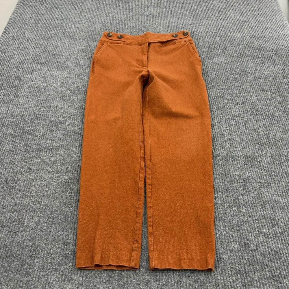 Boden Pants Womens 6R Orange Cotton Blend Straight Leg High Rise Casual Workwear